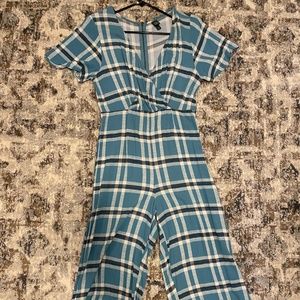 Target Wild Fable Blue Plaid Jumper M